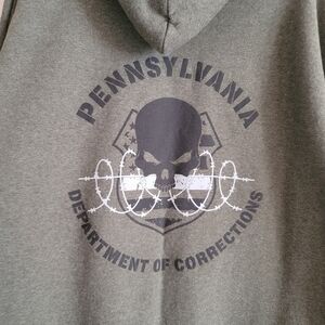 Pennsylvania Department of Corrections Gray Graphic Hoodie Sweater